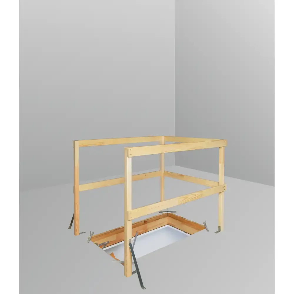 Échelle De Loft Bois Fakro Avec Trappe - Dimensions 600x1200 Mm, Neuve
